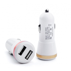 HR0603 Quick Car Charger 2 USB Ports 5V 2.4A +5V 3A